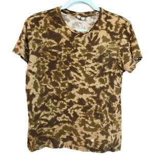 Vans Cali Casual Size Medium Leopard Print Short Sleeve Basic T-Shirt